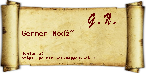 Gerner Noé névjegykártya